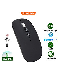 Nơi bán Chuột bluetooth PIXLINK P103BL 2 chế độ sạc pin siêu mỏng không gây tiếng ồn chuyên dùng cho Máy tính, pc, Laptop, Tivi Hàng Chính Hãng