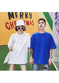 Áo Thun Tay Lỡ Trơn Nhiều Màu Vải Dày Không Xù Lông.