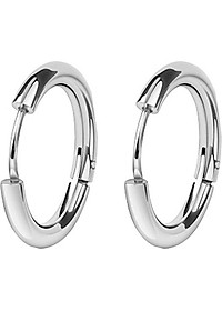 Bông tai nam inox khuyên tròn 12mm BT233 - 2 chiếc