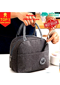 Túi đựng cơm giữ nhiệt dododios đựng hộp cơm văn phòng size lớn đơn sắc khóa kéo, tay xách tiện dụng, Túi Giữ Nhiệt Đựng Hộp Cơm 2 Ngăn – Chọn Màu Túi Giữ Nhiệt Đựng Cặp Lồng Cơm– Nhiều Màu – Chống Thấm Nước Chính Hãng dododios