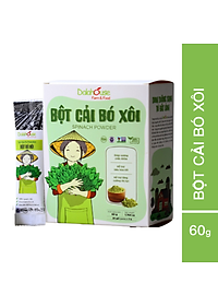 Bột cải bó xôi Dalahouse 60gr (mẫu mới gồm 20 tuýp tiện dụng)- Hữu cơ nguyên chất sấy lạnh - Đạt tiêu chuẩn Châu Âu