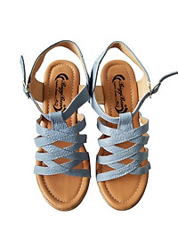 Giày Sandal Nữ Đế Xuồng BIGGBEN Da Bò Thật SDX20