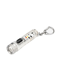 Đèn Pin Mini Siêu Sáng Trong Suốt Kèm Móc Khoá, IP65 Chống Nước Tuyệt Đối Sạc USB Tích Điện Siêu Tiện Lợi