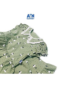 Bộ quần áo lửng bé gái họa tiết hoa Bồ công nền xanh cotton hạt - AICDBGLKPACM - AIN Closet