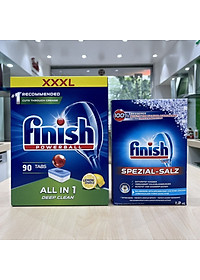COMBO FINISH: Viên rửa bát All in one 90 viên + Muối 1,2kg