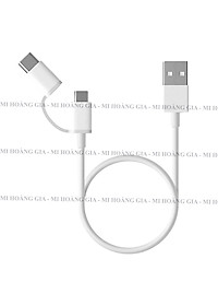 Dây Cáp Sạc Đa Năng 2 Trong 1 USB Type-C / Micro USB Xiaomi (1m) - Hàng Chính Hãng