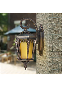 Đèn tường LIOME đồng kính cổ điển trang trí cột cổng, hành lang, ban công sang trọng - kèm bóng LED (821).