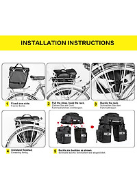 Túi sau Xe đạp 3 trong 1 đa chức năng Không thấm nước gắn yên xe