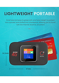 Bộ Phát Wifi Từ Sim 4G LTE OLAX MF982  Tốc Độ 150Mb Màn Hình LCD Hiển Thị Thông Minh Pin 3000mAh Dùng 12 Giờ - Hàng Chính Hãng