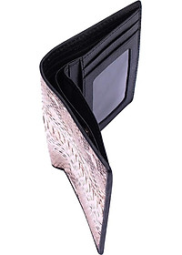 Ví Nam Da Trăn Nguyên Thủy Kiểu Đứng Huy Hoàng HT2306 (12.5 x 10 cm) - Da Nguyên Thủy