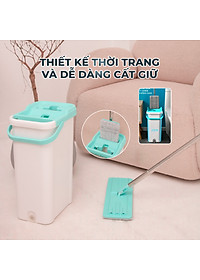 Bộ Lau Nhà MyJae Đài Loan Sợi Fiber Xoay 360 Độ Thông Minh 125cm
