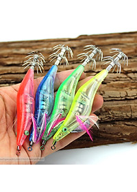 Mồi tôm câu mực điện tử LED xuống nước là sáng