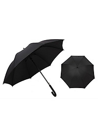 Ô dù đen trơn cán dài 90cm