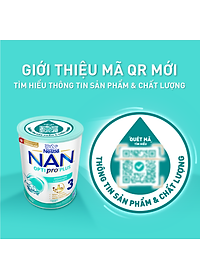 Sữa Bột Nestlé NAN OPTIPRO PLUS 3 800g/lon với 5HMO xuất xứ Thụy Sĩ - Hỗ trợ Tiêu Hóa, Đề Kháng, Trí Não & Chiều Cao (1-2 tuổi)