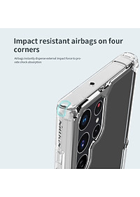 Ốp lưng TPU chống sốc cho Samsung Galaxy S24 Plus / S24 Ultra hiệu Nillkin Nature TPU Pro Case (chống chịu mọi va đập bảo vệ các góc, siêu mỏng chỉ 0.6mm) - hàng nhập khẩu