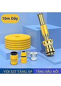 Vòi Tưới Cây, Vòi Xịt Rửa Xe Đa Năng Tăng Áp Lực Nước Cực Mạnh 10m, Lắp Vòi Nước Thông Thường (Đầu Vòi Đồng) - HÀNG CHÍNH HÃNG MINIIN