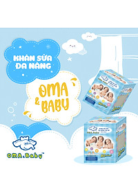 Khăn vải khô đa năng cho bé Oma Baby ( 1 Hộp/ 80 Miếng) - Oma & Baby Premium Baby Dry Multi-Functional Cloths ( 80 cloths per box)