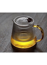 Ấm thuỷ tinh lõi lọc quai vàng Hongli 500- 800ml - Hàng chính hãng