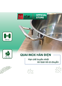 Nồi Fivestar Nắp Inox - Tặng 5 Muỗng Ăn Inox - Bạc