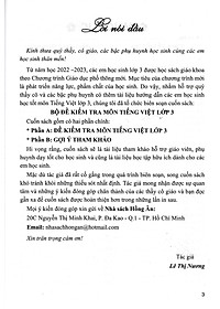 Sách bổ trợ - Bộ Đề Kiểm Tra Môn Tiếng Việt Lớp 3 (Dùng Kèm SGK Chân Trời Sáng Tạo)