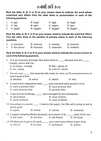 Bộ Đề Thi THPT Quốc Gia Môn Tiếng Anh (Phương Pháp Trắc Nghiệm) + Tặng Phiếu Trắc Nghiệm 50 Câu_HA