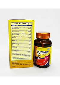 VIÊN UỐNG BỔ MÁU EUROMACARE IQ - BỔ SUNG SẮT TỔNG HỢP, DẦU CÁ, CÁC VITAMIN, EPA, DHA CHO PHỤ NỮ CÓ THAI VÀ CHO CON BÚ - GIẢM NGUY CƠ SẨY THAI , TIỀN SẢN GIẬT - KHỎI LO ỐM NGHÉN - MỖI NGÀY 1 VIÊN - LỌ 30 VIÊN
