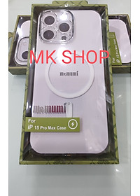 Ốp lưng Memumi dành cho iphone 15 Promax độ trong tuyệt đối, chống trày xước , chống ố vàng - Hàng Chính Hãng