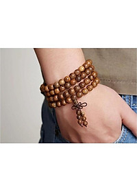 Vòng tay nam nữ 108 hạt 8 ly gỗ đàn hương