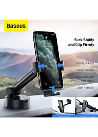 Bộ giá đỡ điện thoại trên xe hơi Baseus Simplism Gravity Car Mount Holder - Hàng Chính Hãng
