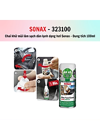 Chai khử mùi làm sạch dàn lạnh dạng hơi Sonax Car A/C Cleaner 100ml 323100