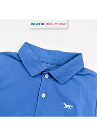 Áo polo bé trai Bigfox Miss Meow mùa hè chất cá sấu, áo có cổ đồng phục đi học size đại 7-15 tuổi 50kg
