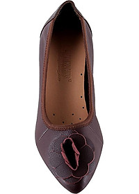 Giày Nữ Da Bò 5 Phân Huy Hoàng HT7943 - Nâu Đất