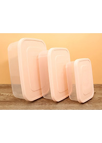 Bộ 3 hộp thực phẩm chữ nhật Hokkaido 750-1500-2500ml