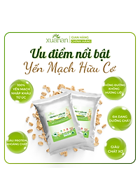 Yến Mạch Hữu Cơ Xuân An [ko đường] Túi 3Kg[cán dẹt](Giảm 20%)