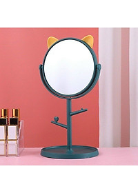 Gương Tai Mèo Để Bàn Trang Điểm Xoay 1 Mặt Hàn Quốc - Hàng chính hãng