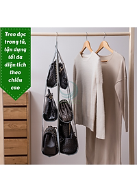 Túi treo bảo quản túi xách đa năng 6 ngăn- Kệ vải treo túi xách thông minh- Tổ chức túi xách treo tủ tiết kiệm không gian- Túi đựng túi xách treo tủ có móc- Giá treo túi xách ngăn cách chống bụi
