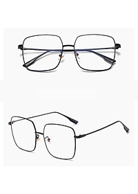 Gọng Kính Cận, Kính Giả Cận Nữ Mắt Vuông Oversize Kim Loại - Hàng Cao Cấp (Nhiều Màu)