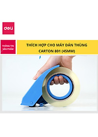 [Lốc 6 Cuộn] Băng Keo Trong , Băng Dính Dán Thùng Đóng Hàng Deli - 60/80/100/150/200 Yards - Dày Dai Chống Nước Khó Đứt 