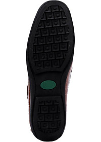 Giày Tây Nam Vân Cá Sấu Huy Hoàng HT7129 - Nâu