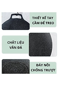 Chảo Đá Nướng Thịt Kiểu Hàn Quốc, Vỉ Nướng BBQ Chống Dính Không Cần Dầu Size 34cm Hàng Chính Hãng MINIIN