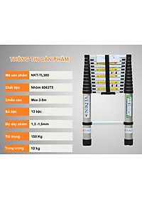 THANG NHÔM RÚT GỌN - NIKITA R38 - CHÍNH HÃNG
