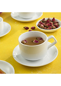 Chén quai vuông trắng đủ cỡ Chén uống trà sứ Long Phương