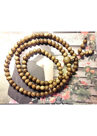 Vòng Tay Trầm Hương tự nhiên 108 hạt Màu gỗ