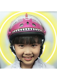 Mũ Nón Bảo Hiểm KhoNCC Hàng Chính Hãng - Cho Bé Trẻ Nhỏ Kiểu Dáng Khủng Long Có Kính Bảo Vệ Mắt - NHK-NBHKL-XALA (Nhiều Màu)