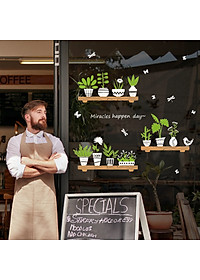 Decal dán tường kệ hoa trang trí SK6093DS