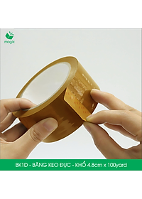 BK1D -  Băng Keo Đục - 4.8cm - Block 6 cuộn/kg - Bộ 6 cuộn băng dính đục đóng thùng hộp carton