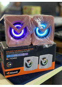 Loa 2.0 Kisonli L-1040 Pink LED - Hàng chính hãng