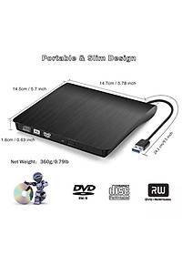 Ổ đĩa dvd rời cho laptop, desktop, máy tính bàn, ổ đĩa quang dvd rw gắn ngoài qua cổng USB hỗ trợ đọc, ghi đĩa dvd, cd không kén đĩa.
