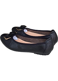 IÀY BÚP BÊ TRƯỜNG HẢI  DA BÒ  MỀM MÀU ĐEN  NƠ XINH SANG TRỌNG MŨI GIÀY TRÒN, ĐẾ MỀM DẺO BÊN CHẮC VÀ THỜI TRANGBB012