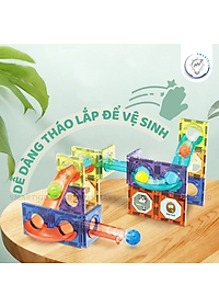 Bộ xếp hình nam châm kính MAGNETIC BLOCKS - Đồ chơi tư duy cho bé 3+